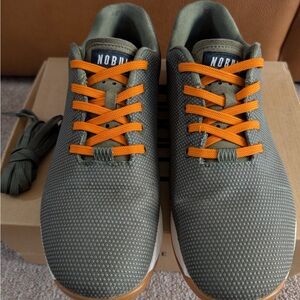NOBULL Men's Olive with Orange laces Sneakers